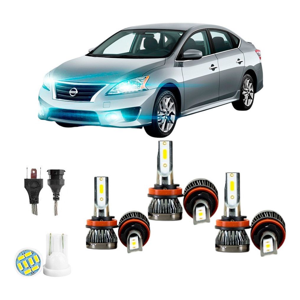 Ultra Led Nano 22000lm Nissan Sentra 2014 A 2021 H9 H11 H11 em Oferta na Shopee