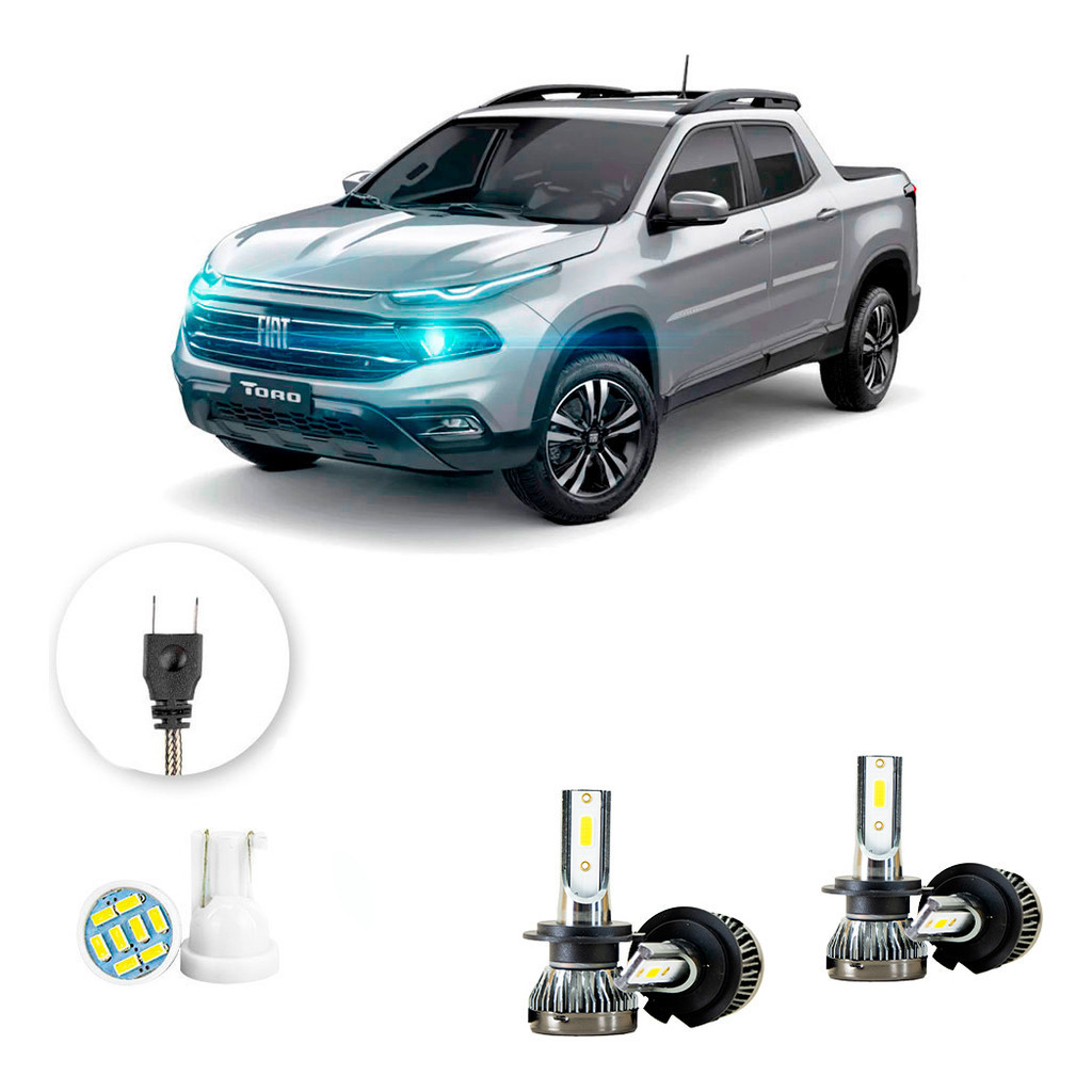 Ultra Led Nano 22000lm Fiat Toro 2016-2021 Alto Baixo H7 H7