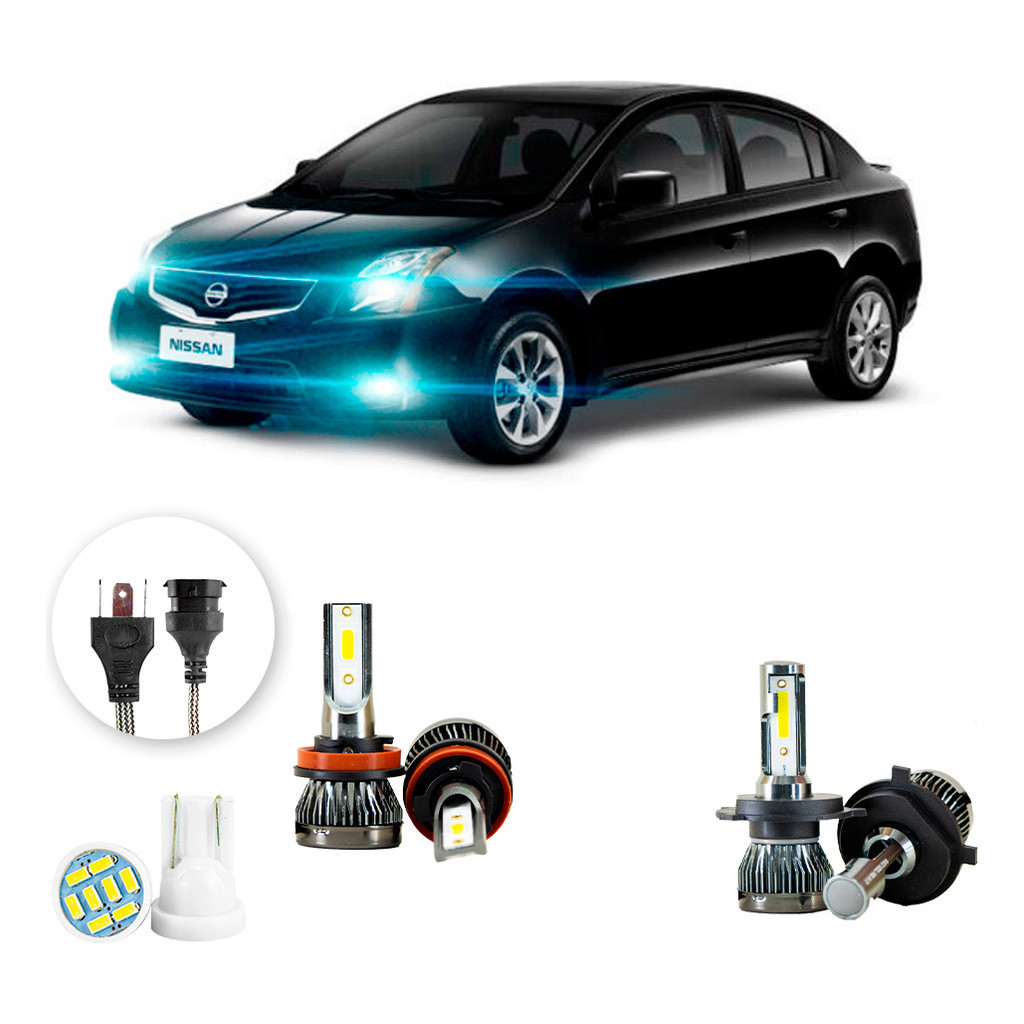 Ultra Led Nano 22000lm Nissan Sentra 2012-2013 H13 H11 em Oferta na Shopee