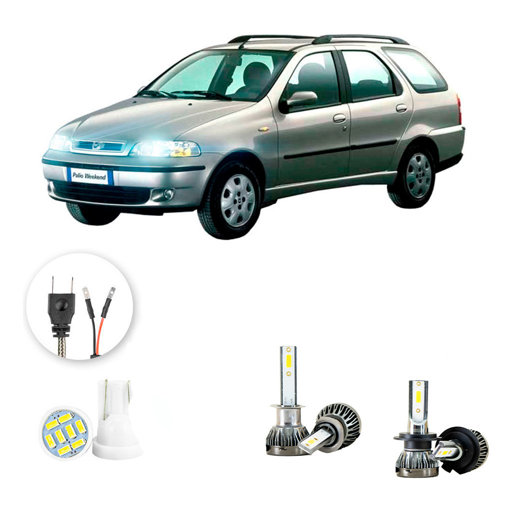 Ultra Led Nano 22000lm Fiat Palio Weekend 2001-2004 H1 H7
