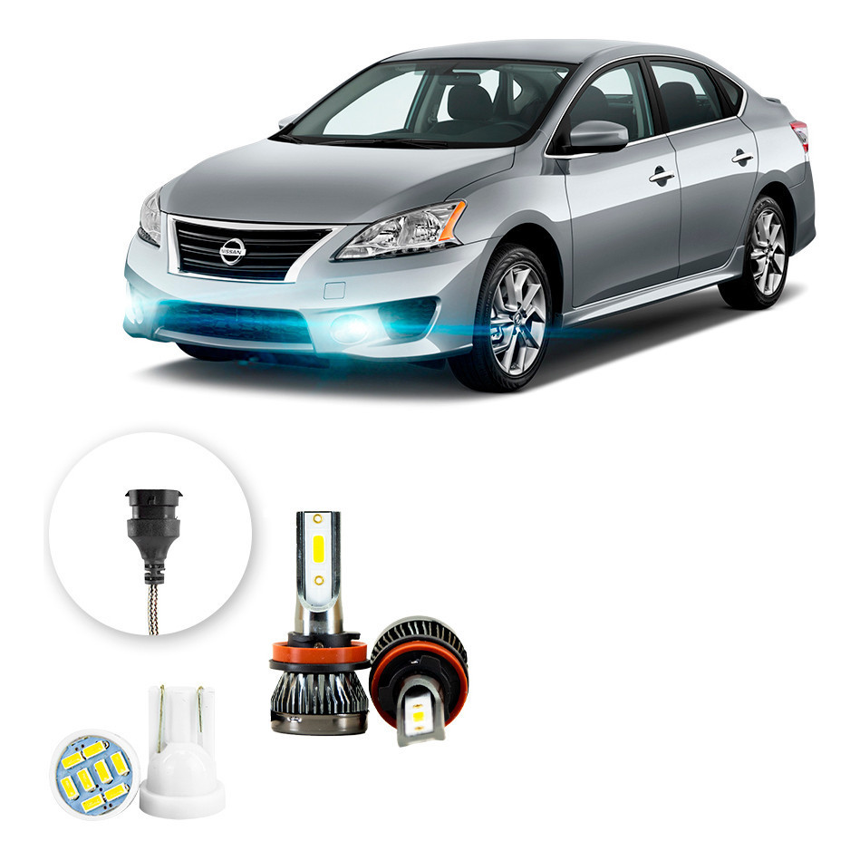 Ultra Led Nano 22000lm Nissan Sentra 2014-2021 Farol Milha em Oferta na Shopee