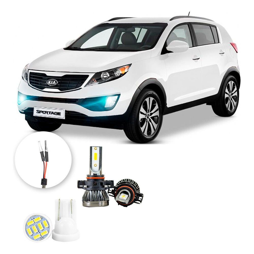 Ultra Led Nano 22000lm Kia Sportage 2011-2016 Farol Milha em Oferta na Shopee