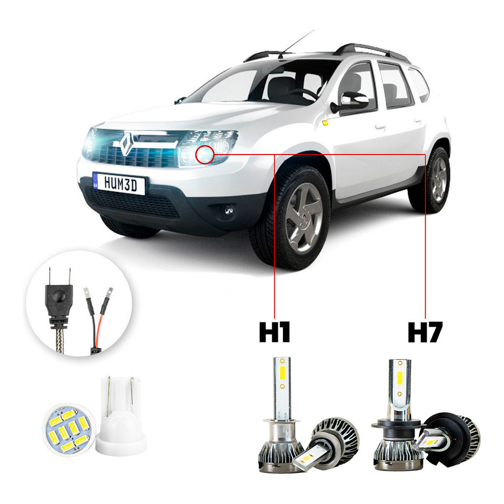 Ultra Led Nano 22000lm Renault Duster 2011-2014 Alto Baixo em Oferta na Shopee