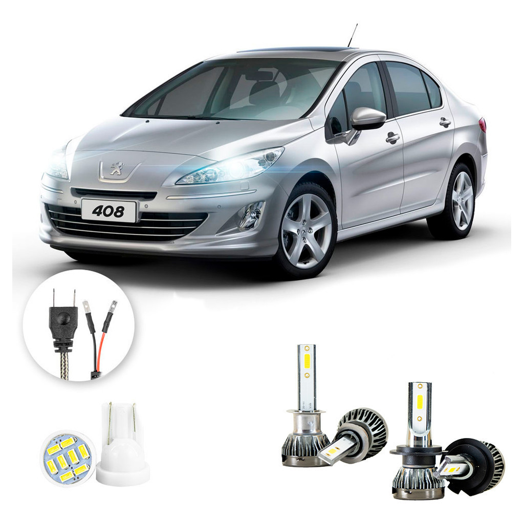 Ultra Led Nano 22000lm Peugeot 408 2011-2015 Alto Baixo em Oferta na Shopee