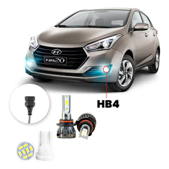 Ultra Led Nano 22000lm Hyundai Hb20 2016-2019 Farol Milha