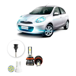 Ultra Led Nano 22000lm Nissan March 2014-2021 Farol Milha
