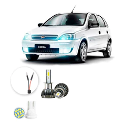 Ultra Led Nano 22000lm Chevrolet Corsa 2002-2012 Farol Milha