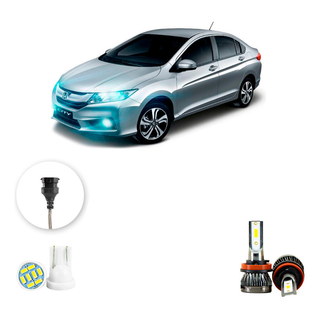 Ultra Led Nano Honda City 2015-2020 H11 22000lm Milha em Oferta na Shopee