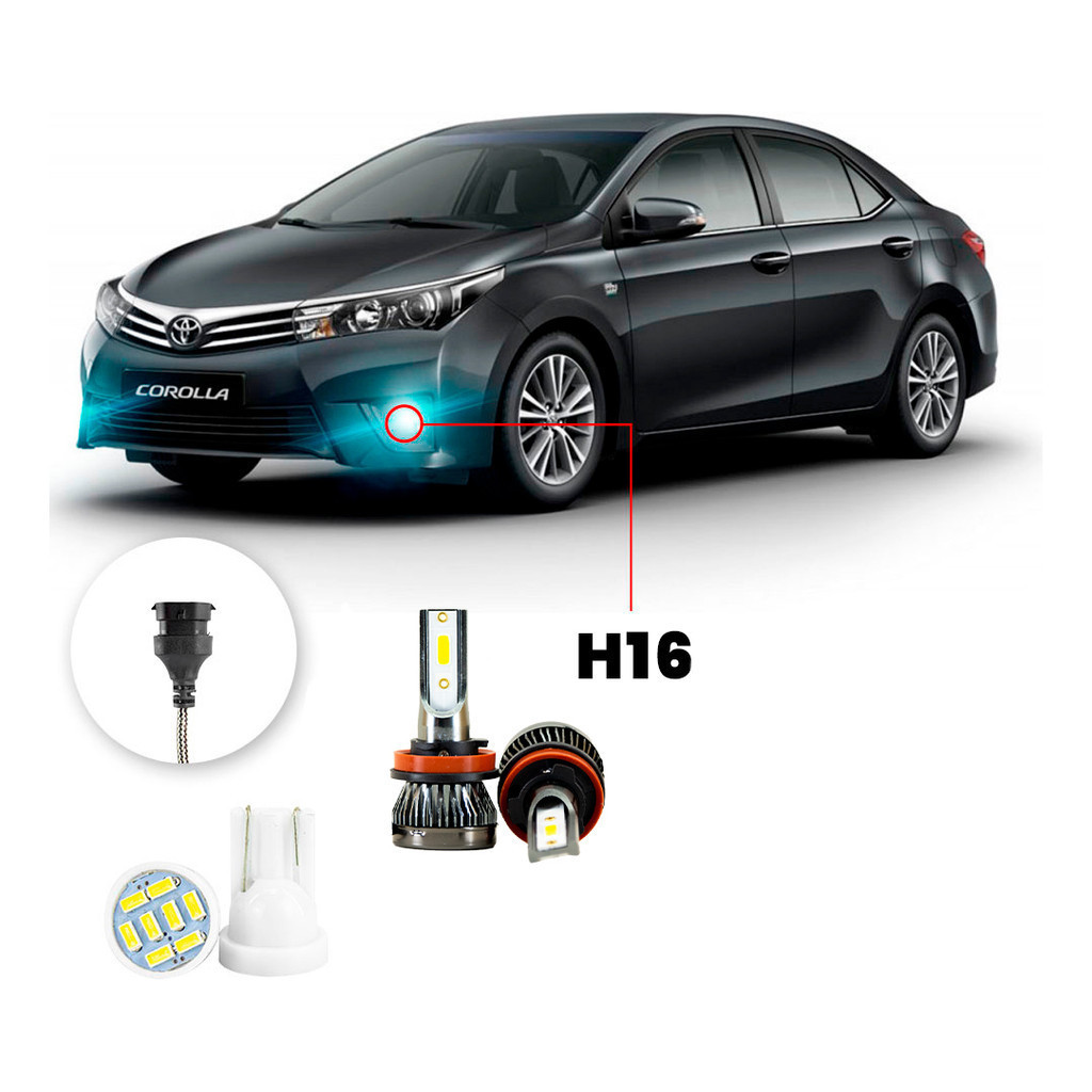 Ultra Led Nano Toyota Corolla 2015-2017 22000lm Milha