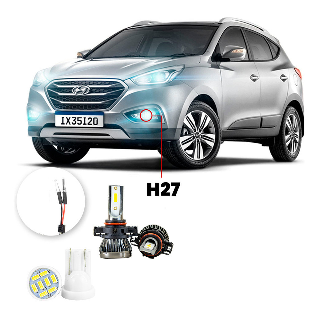 Ultra Led Nano 22000lm Hyundai Ix35 2016-2021 Farol Milha em Oferta na Shopee