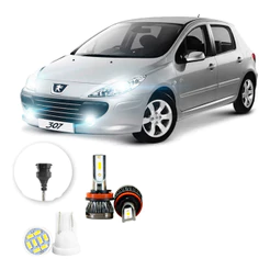 Ultra Led Nano 22000lm Peugeot 307 2008-2012 Farol Milha