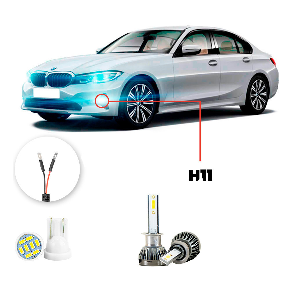 Ultra Led Nano Bmw 320i 2010-2013 H11 22000lm Farol De Milha