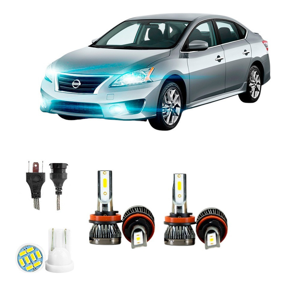 Ultra Led Nano 22000lm Nissan Sentra 2014-2021 Alto Baixo em Oferta na Shopee
