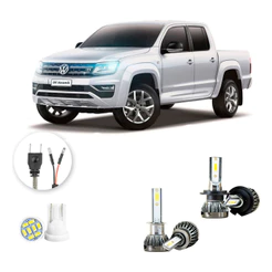 Ultra Led Nano 22000lm Volkswagen Amarok 2010-22 Alto Baixo