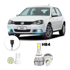 Lampada Farol Milha Led Volkswagen Golf 2007 A 2013 20000lm