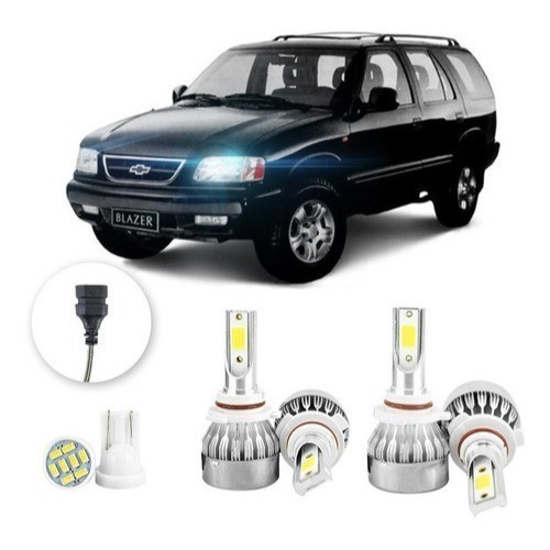 Lâmpadas Ultra Led Chevrolet Blazer 20000lm Alto e Baixo + Pingo Led em Oferta na Shopee
