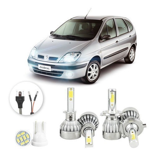 Lâmpadas Ultra Led Renault Scenic 20000lm Alto Baixo e Milha + Pingo Led em Oferta na Shopee