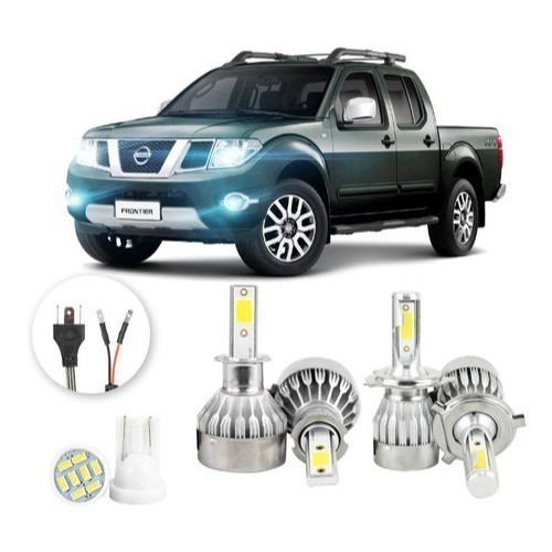 Lâmpadas Ultra Led Nissan Frontier 20000lm Alto Baixo e Milha + Pingo Led em Oferta na Shopee