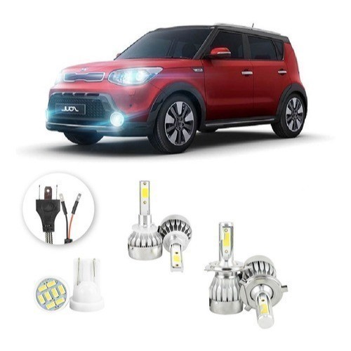 Lâmpadas Ultra Led Kia Soul 20000lm Alto Baixo e Milha + Pingo Led em Oferta na Shopee