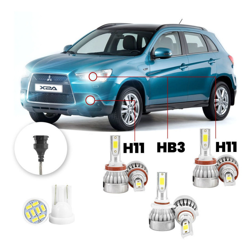 Lampadas Led Mitsubishi Asx 2010 A 2013 H11 Hb3 H11 20000lm em Oferta na Shopee