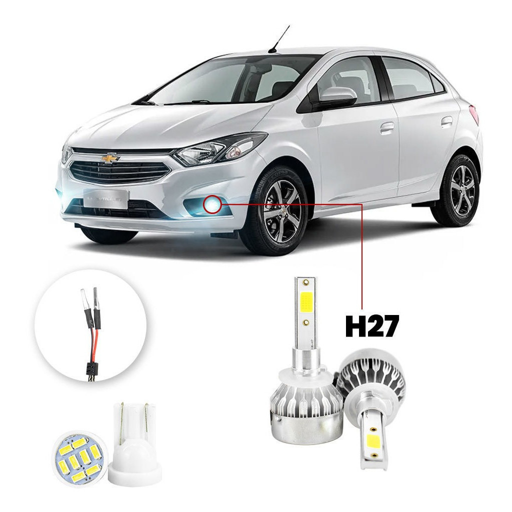 Lampada Farol Milha Led Chevrolet Onix 2012 A 2020 20000lm