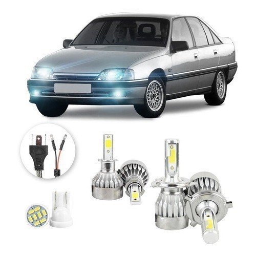 Lâmpadas Ultra Led Chevrolet Omega 20000lm Alto Baixo e Milha + Pingo Led em Oferta na Shopee