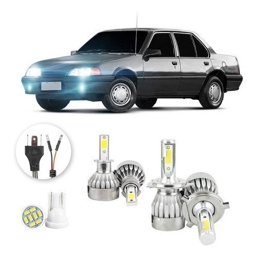 Lâmpadas Ultra Led Chevrolet Monza 20000lm Alto Baixo e Milha + Pingo Led em Oferta na Shopee