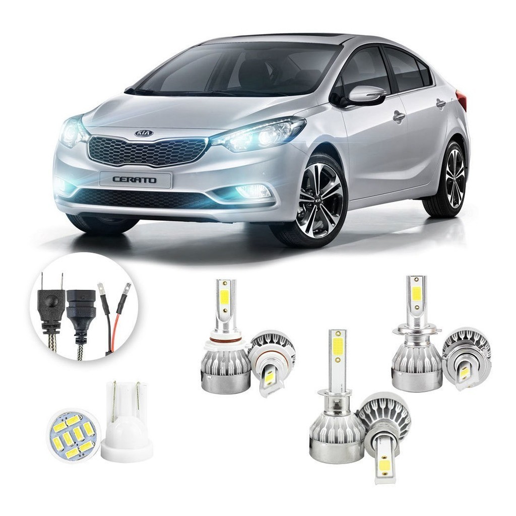 Farol de Neblina Kit  Kia Cerato 2014 A 2016 H8 H1 H7 20000lm
