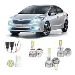 Farol de Neblina Kit Kia Cerato 2014 A 2016 H8 H1 H7 20000lm