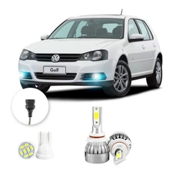 Farol de Neblina Milha Led Volkswagen Golf 2007 A 2013 20000lm