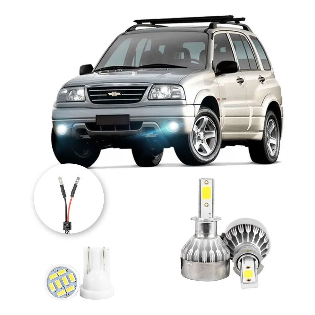Farol de Neblina Milha Led Chevrolet Tracker 2001 2009 20000lm