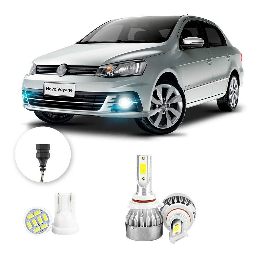 Farol de Neblina Milha Led Volkswagen Voyage 17 A 2020 20000lm