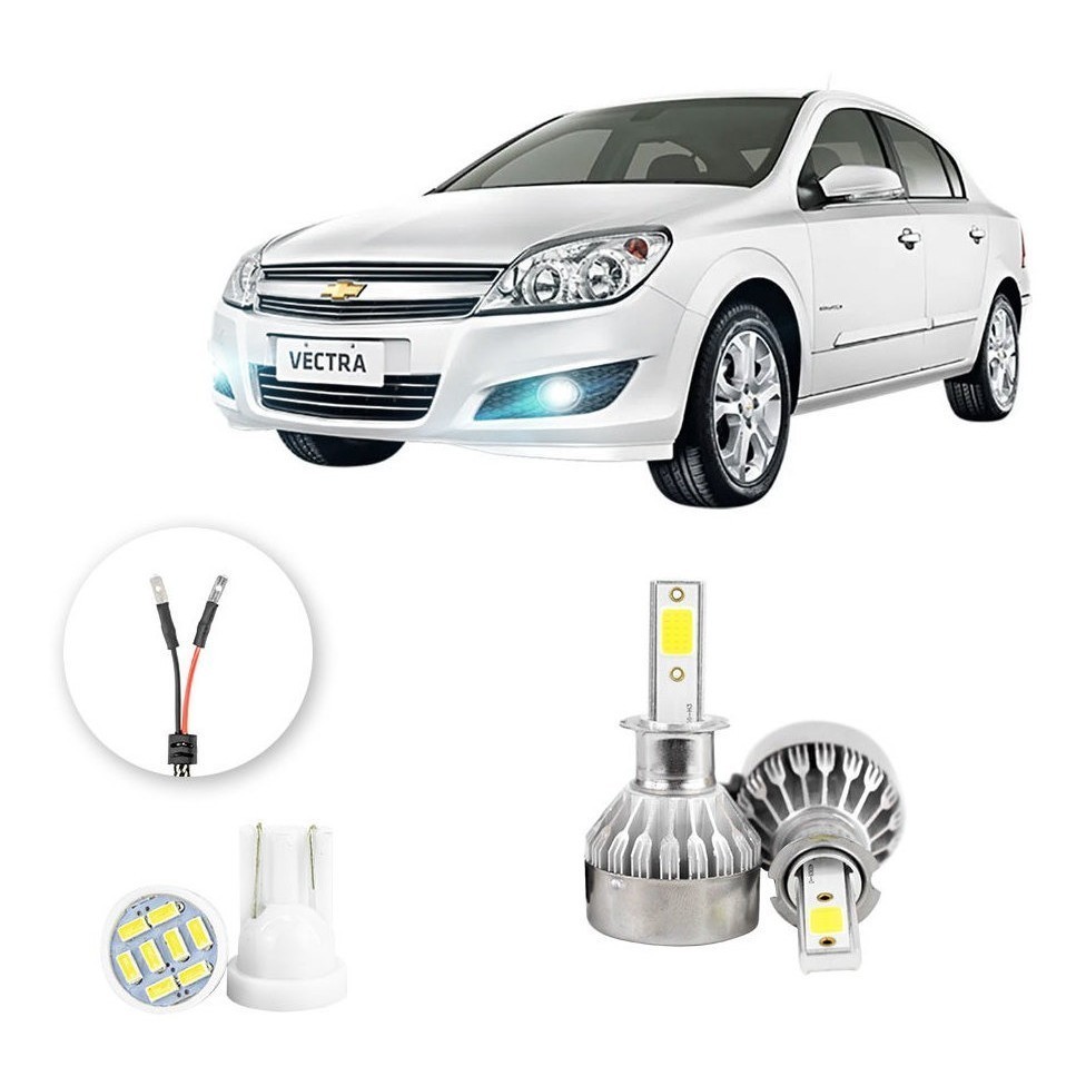 Farol de Neblina Milha Led Chevrolet Vectra 2006 A 2011 20000lm