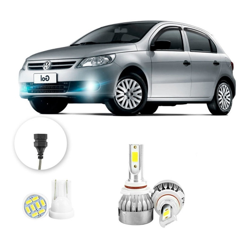 Farol de Neblina Milha Led Volkswagen Gol G5 08 A 2012 20000lm em Oferta na Shopee