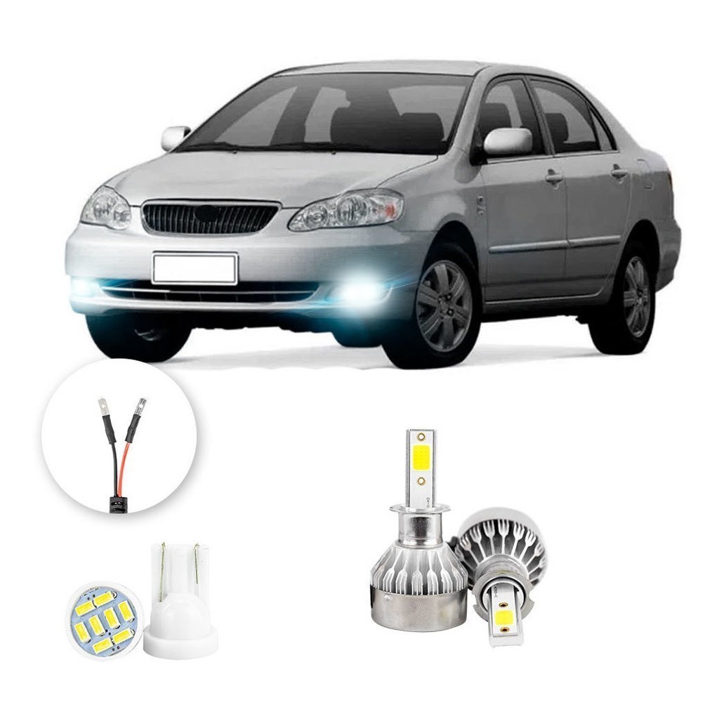 Farol de Neblina Milha Led Toyota Corolla 2003 A 2007 20000lm em Oferta na Shopee