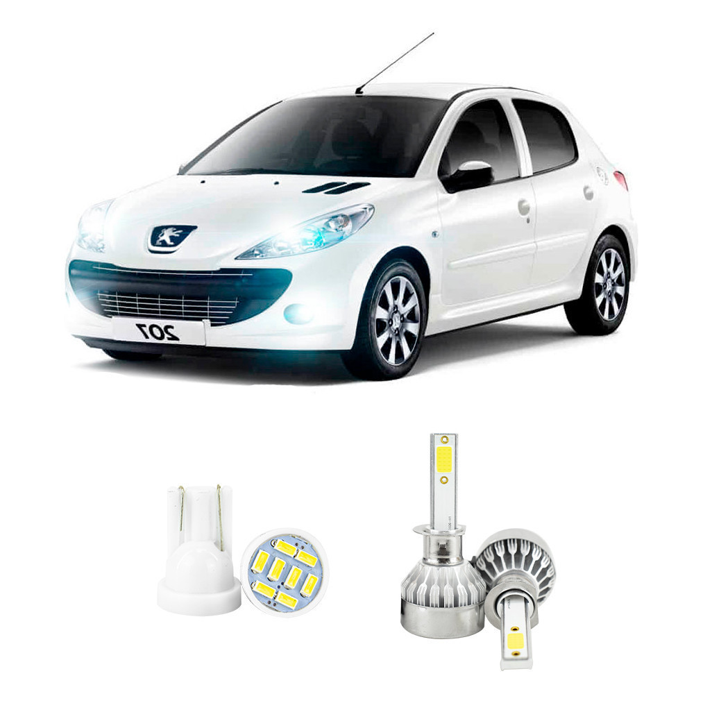 Lampada Led Farol Alto Peugeot 207 2008 A 2014 20000lm em Oferta na Shopee