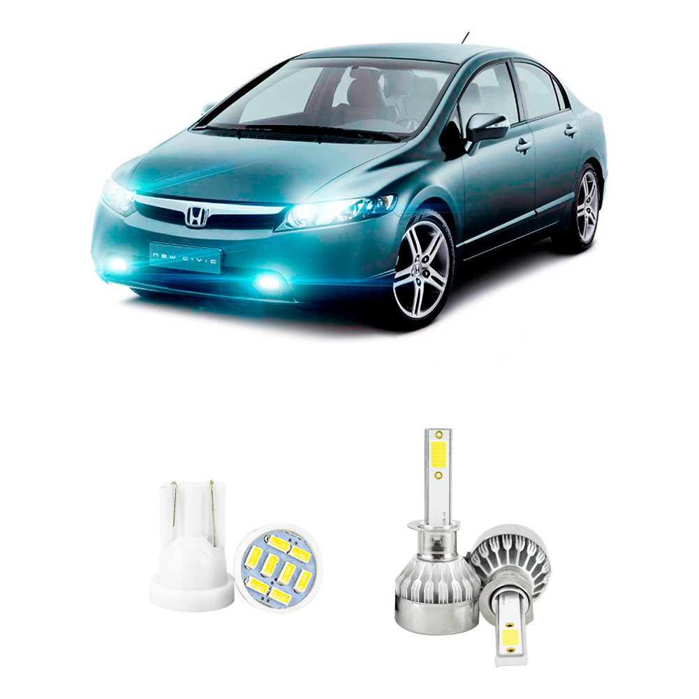 Lampada Led Farol Baixo Honda Civic 2006 A 2008 20000lm em Oferta na Shopee
