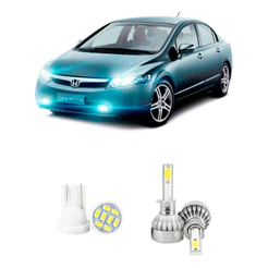 Lampada Led Farol Baixo Honda Civic 2006 A 2008 20000lm