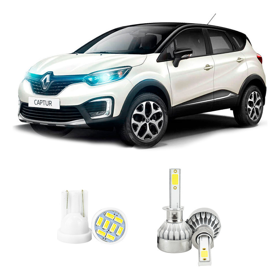 Lampada Led Farol Alto Renault Captur 2017 A 2022 20000lm