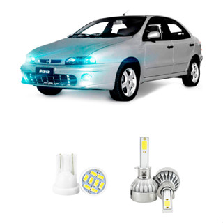 Lampada Led Farol Baixo Fiat Brava 1999 A 2003 20000lm em Oferta na Shopee