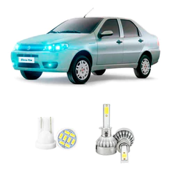 Lampada Led Farol Alto Fiat Siena 1996 A 2008 20000lm