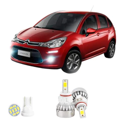 Lampada Farol Milha Led Citroen C3 2013 A 2016 H16 20000lm