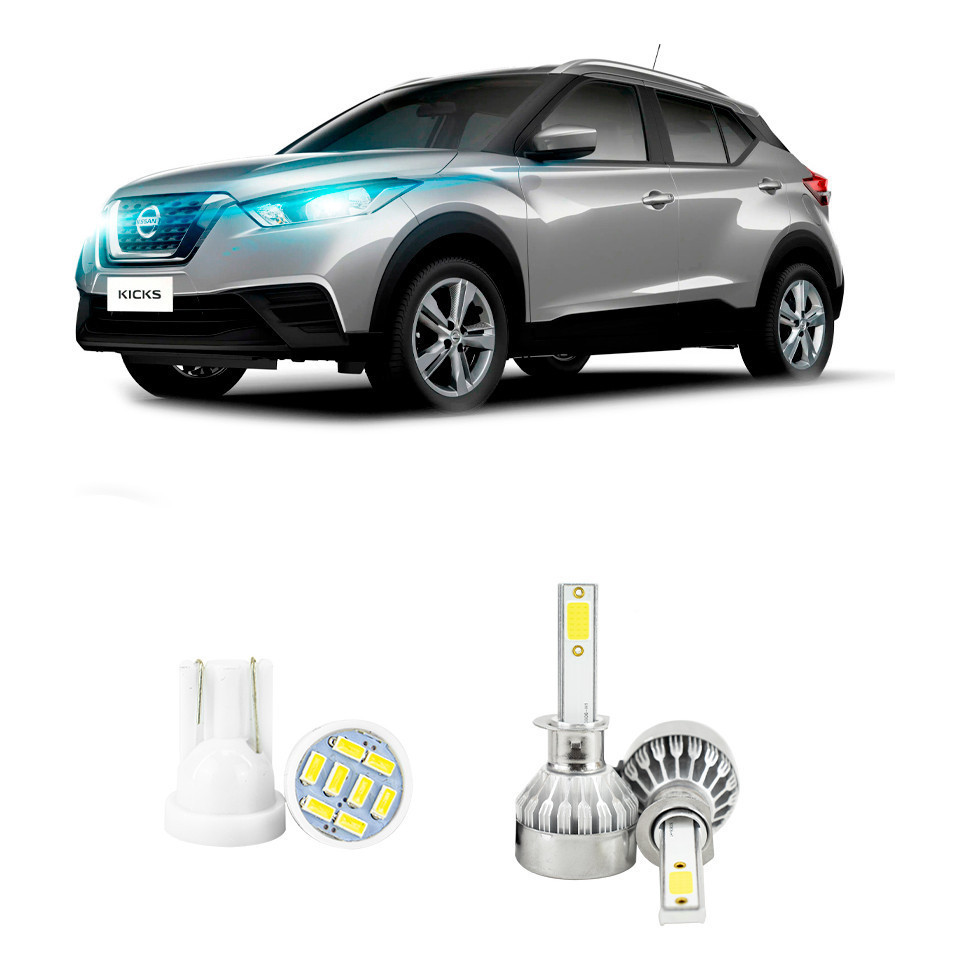 Lampada Led Farol Baixo Nissan Kicks 2017 A 2022 20000lm em Oferta na Shopee
