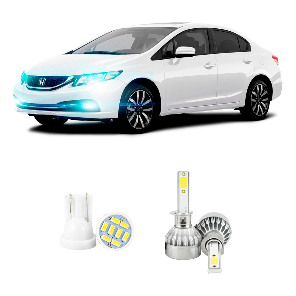 Lampada Led Farol Baixo Honda Civic 2012 A 2016 20000lm em Oferta na Shopee