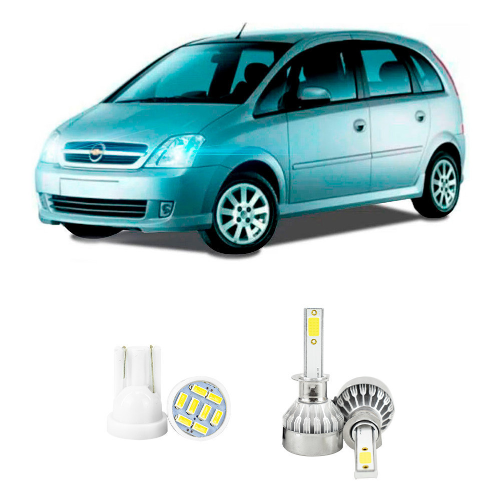 Lampada Led Farol Baixo Chevrolet Meriva 2003 A 2012 20000lm em Oferta na Shopee