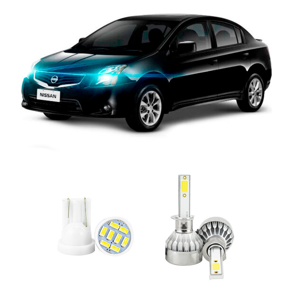 Lampada Led Farol Alto Nissan Sentra 2012 A 2013 20000lm em Oferta na Shopee