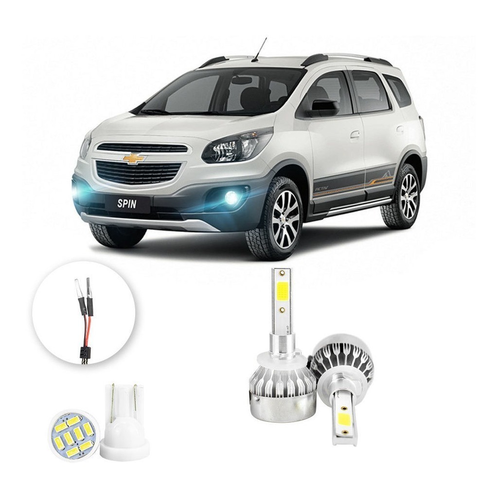 Lampadas Farol Milha Led Chevrolet Spin 2012 A 2020 20000lm em Oferta na Shopee