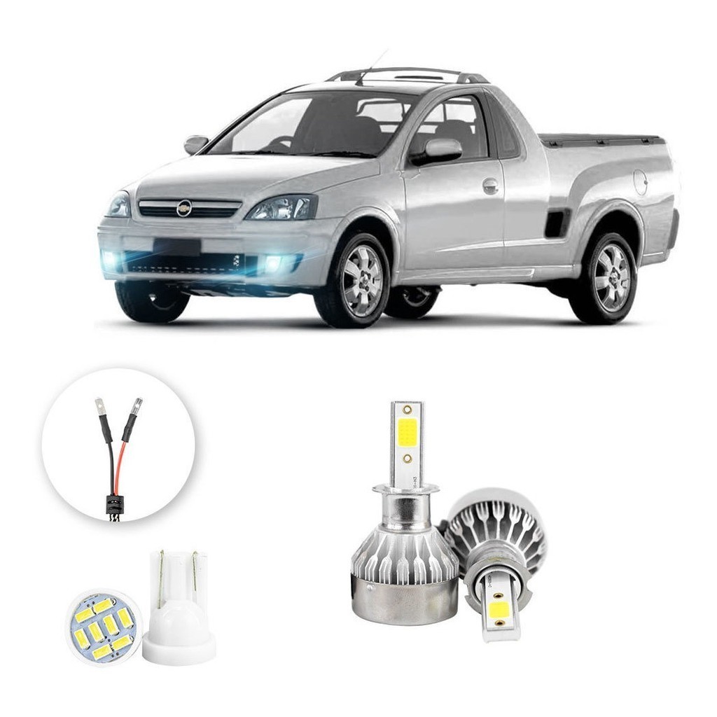 Lampada Farol Milha Led Chevrolet Montana 2003 2010 20000lm em Oferta na Shopee