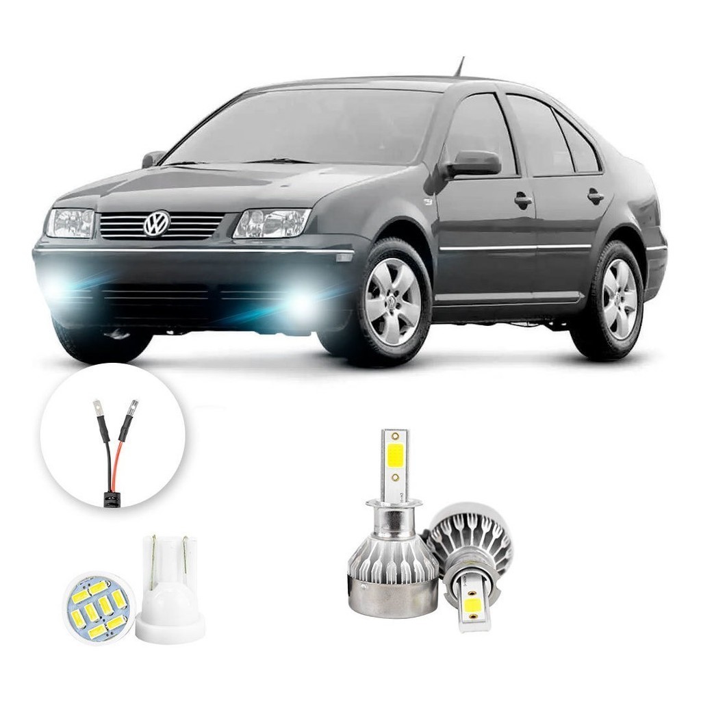 Lampada Farol Milha Led Volkswagen Bora 2000 A 2007 20000lm