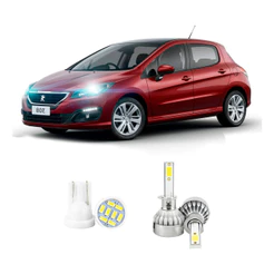 Lampada Led Farol Alto Peugeot 308 2016 A 2022 20000lm